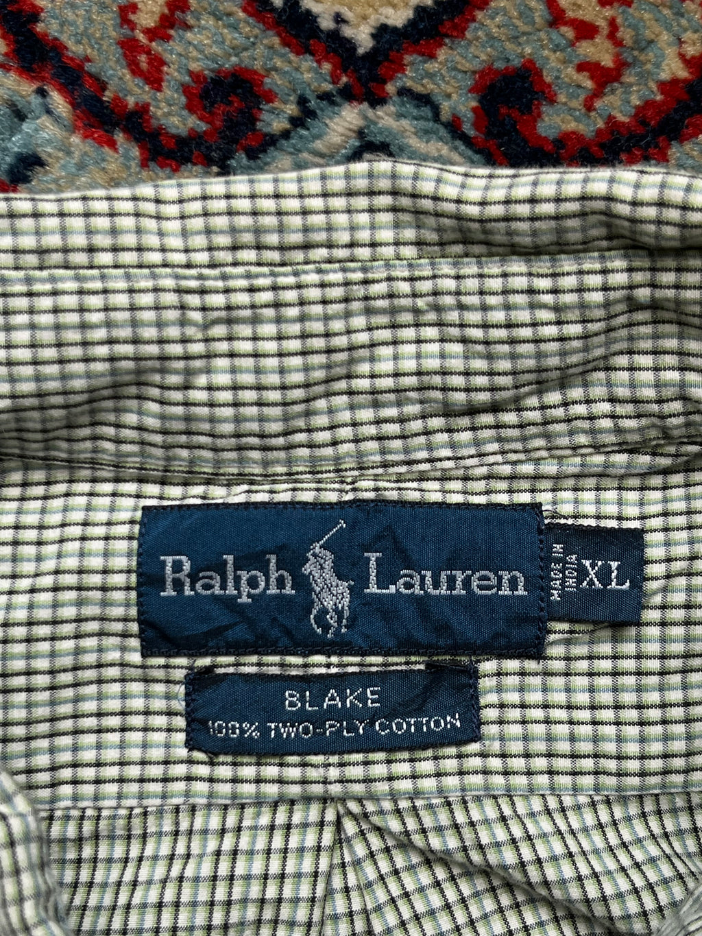 Vintage Ralph Lauren Blake Check Plaid Button Down Shirt - XL