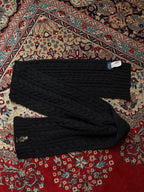 Polo Ralph Lauren Embroidered Tuxedo Polo Bear Black Knit Scarf