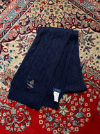Polo Ralph Lauren Embroidered Ski Bear Navy Blue Knit Scarf