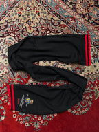 Polo Ralph Lauren Embroidered Downhill Ski Bear Black Red Striped Scarf