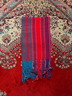 Boho Striped Woven Fringe Tassel Multicolor Scarf
