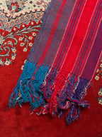 Boho Striped Woven Fringe Tassel Multicolor Scarf