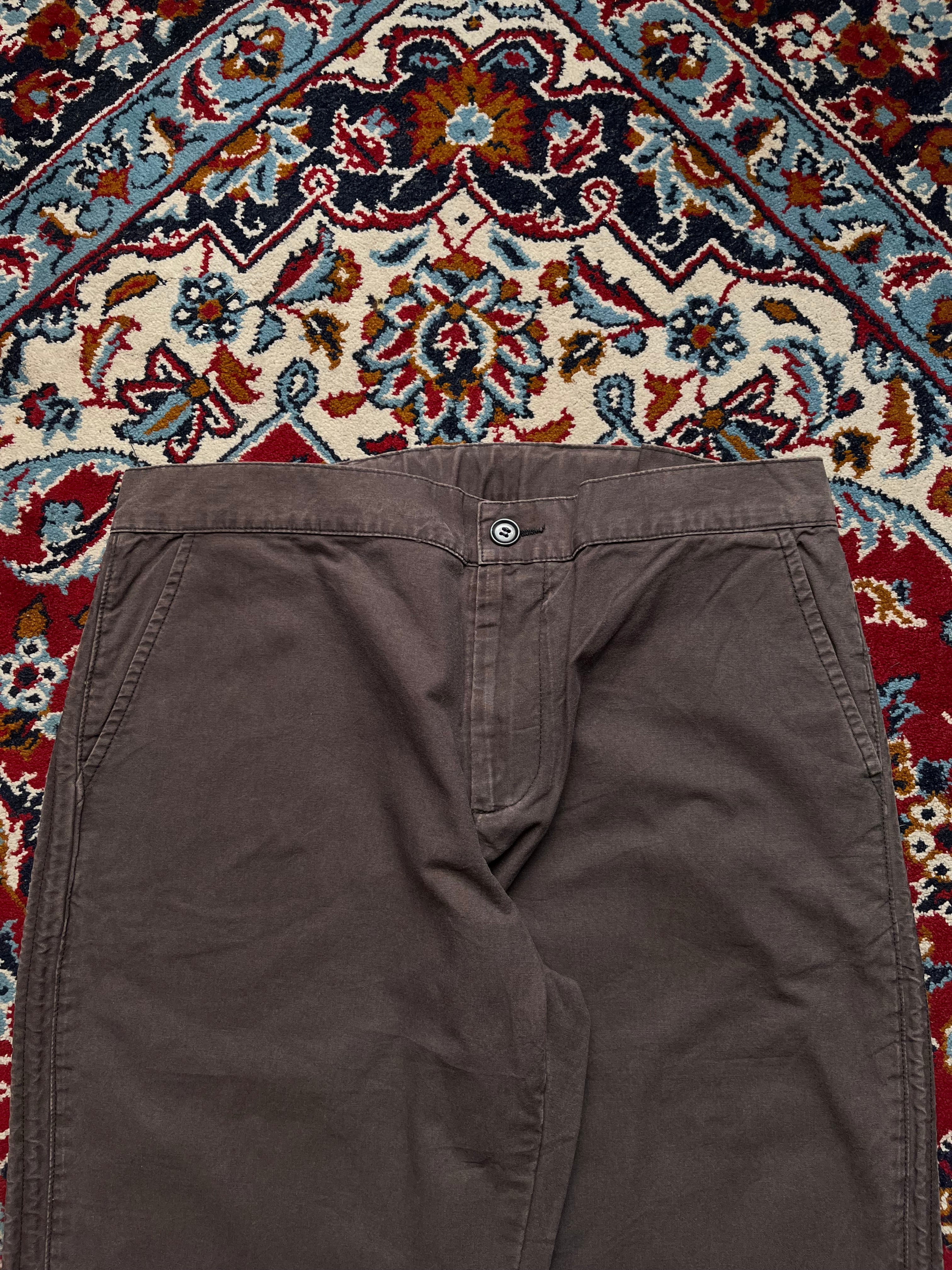 Vintage Iceberg Ice J Brown Cotton Wide FIT Casual PANTS - 32