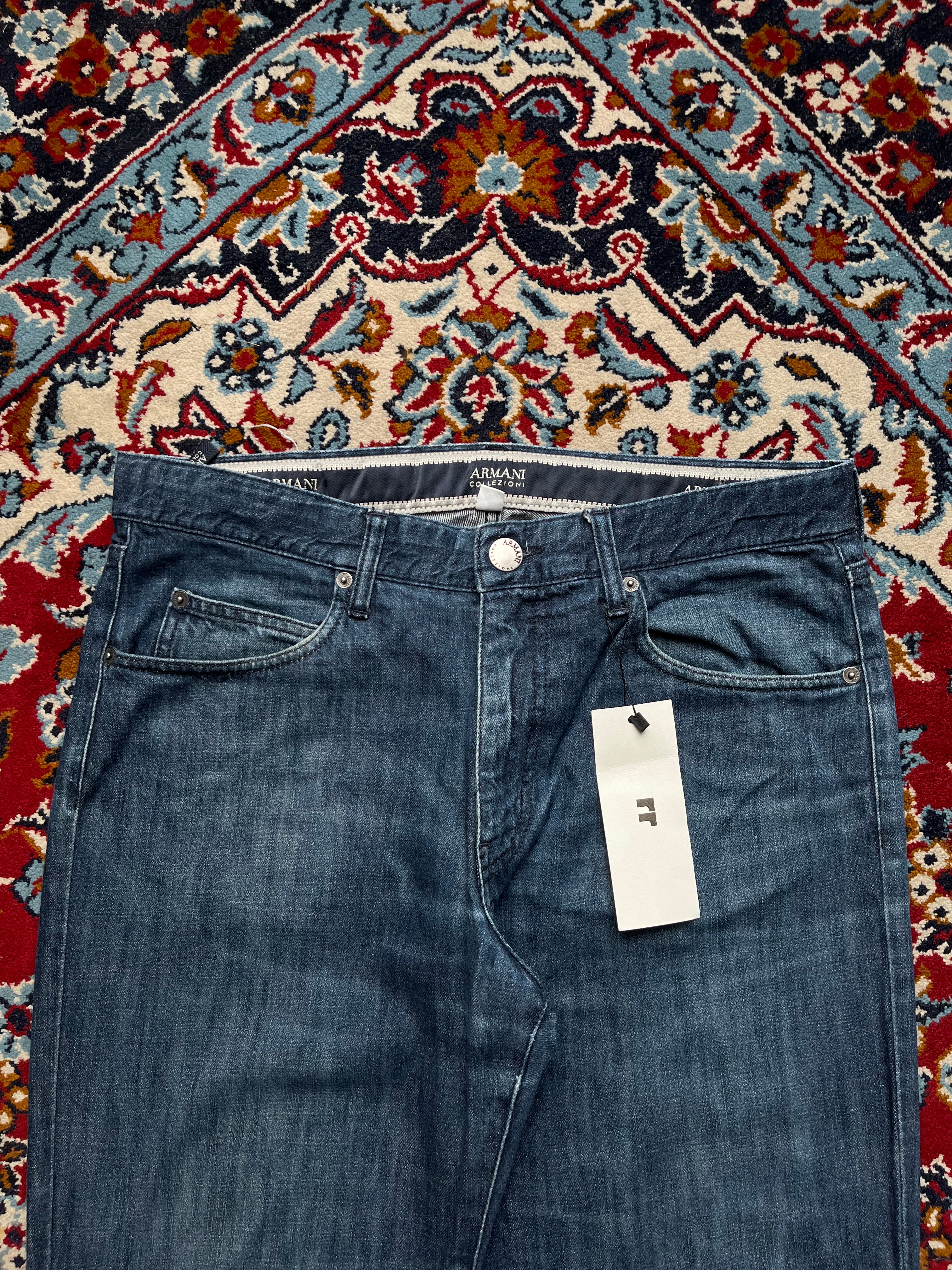 Vintage Armani Collezioni Blue WashED RELAXED BOOTCUT JEANS - 34