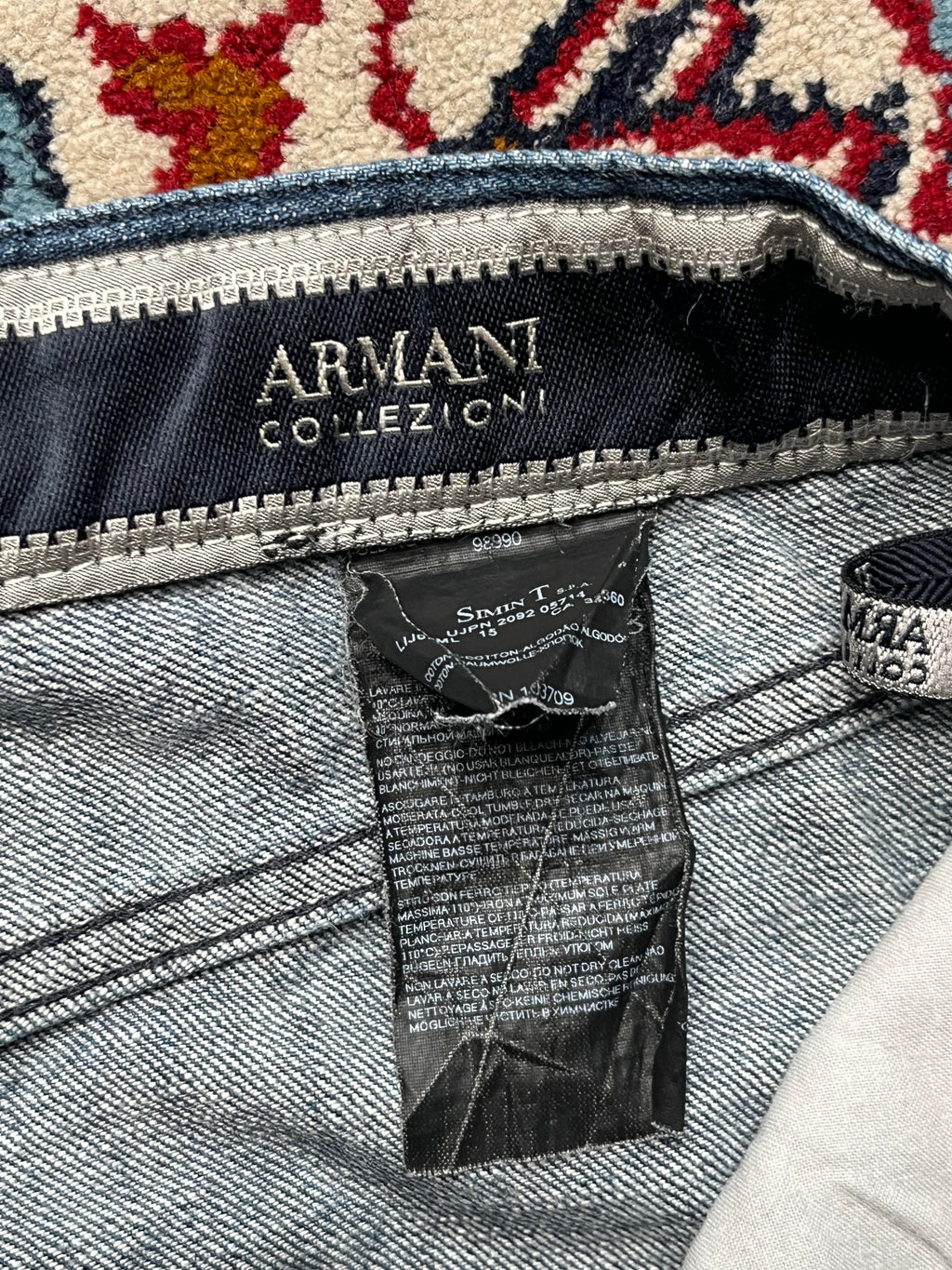 Vintage Armani Collezioni Blue WashED RELAXED BOOTCUT JEANS - 34