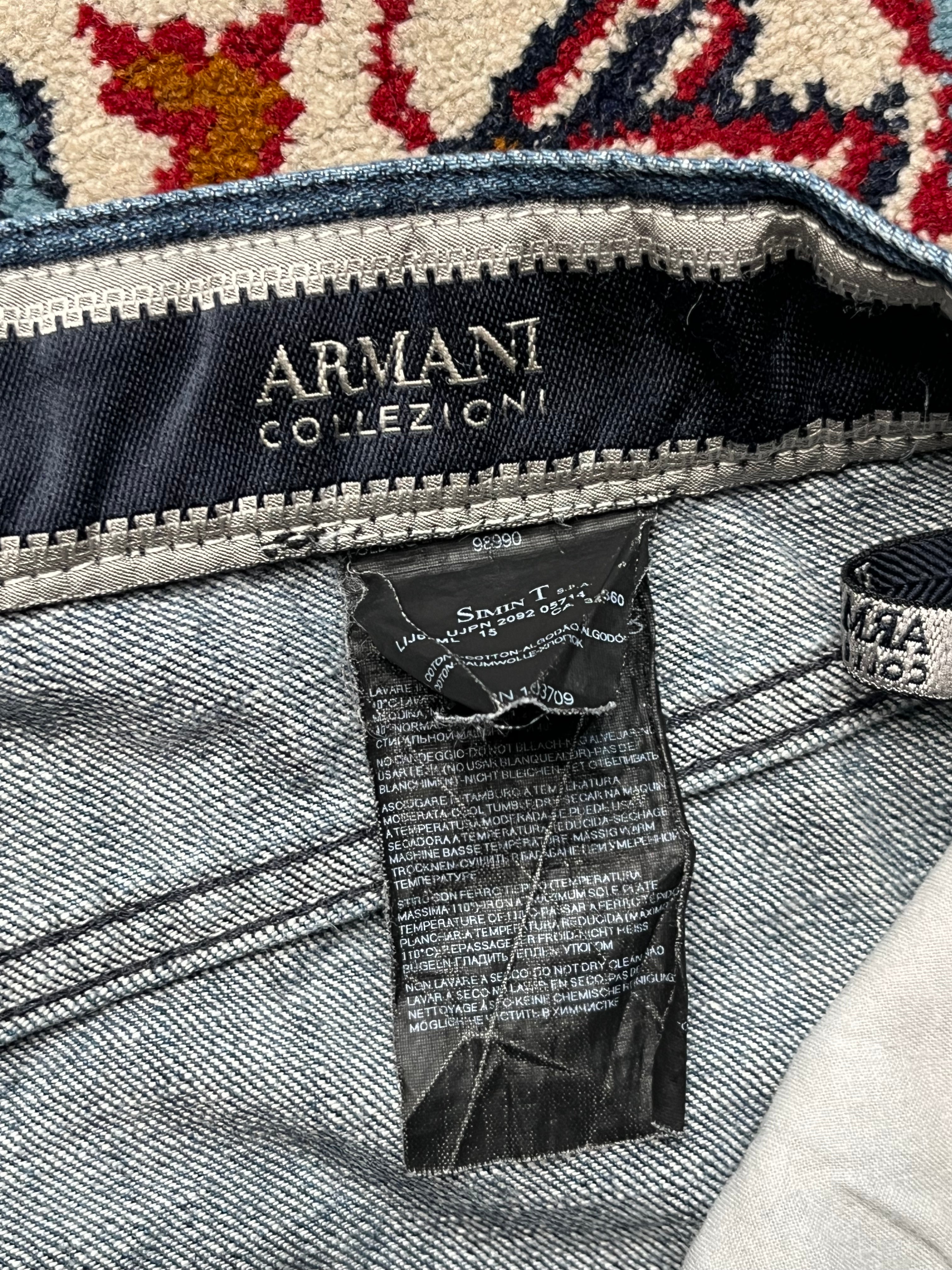 Vintage Armani Collezioni Blue WashED RELAXED BOOTCUT JEANS - 34