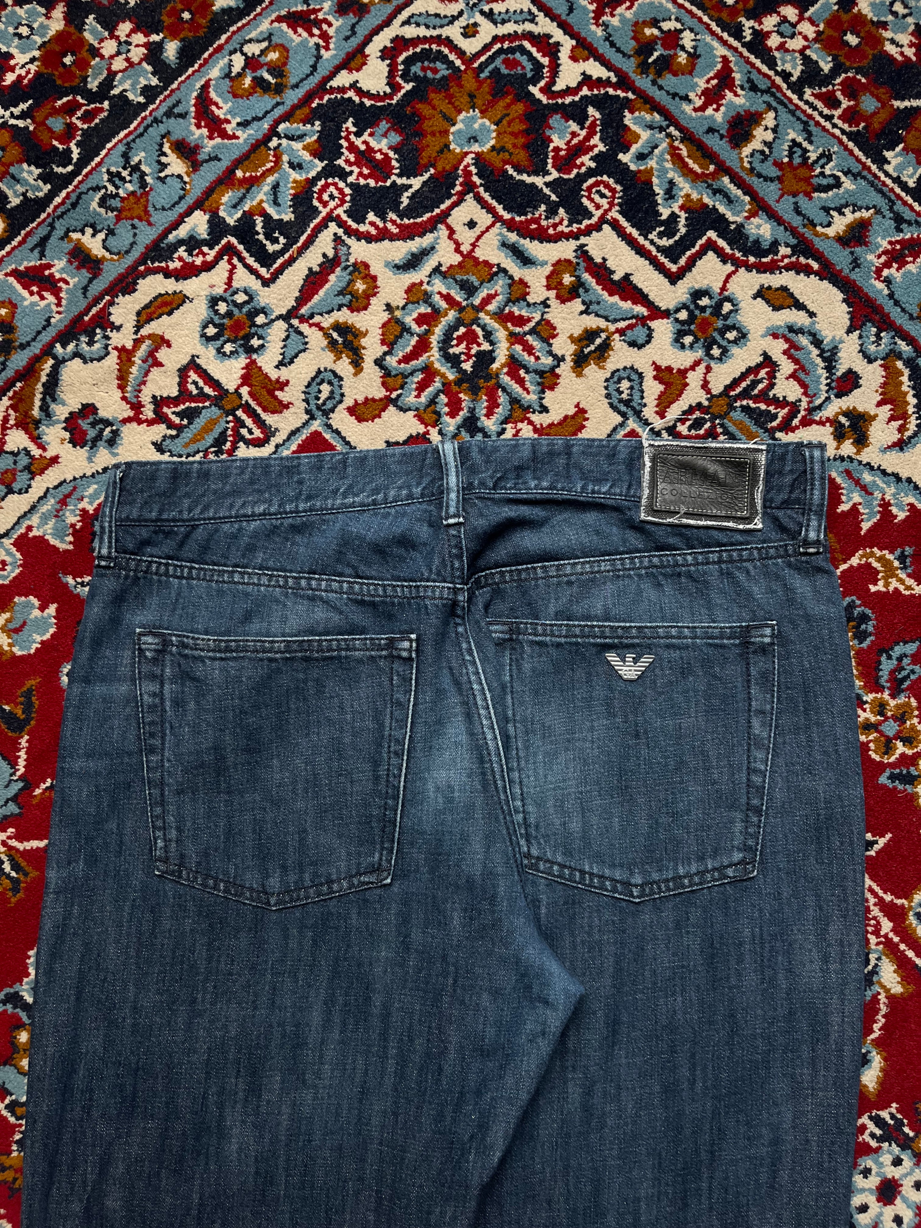 Vintage Armani Collezioni Blue WashED RELAXED BOOTCUT JEANS - 34