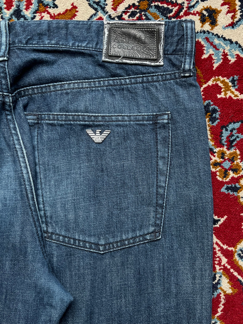 Vintage Armani Collezioni Blue WashED RELAXED BOOTCUT JEANS - 34