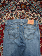 Vintage Levi's 506 Standard Distressed Blue WashED Straight BOOTCUT FIT JEANS - 34