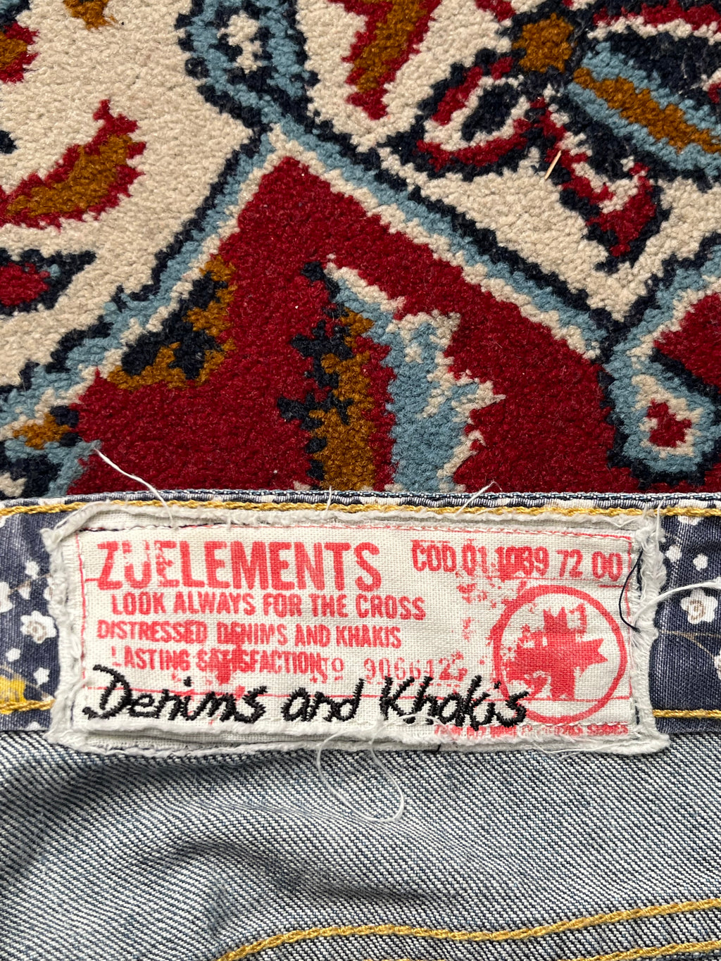 Vintage Zuelements Blue WashED Distressed Straight FIT JEANS - 34