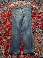 Vintage Zuelements Blue WashED Distressed Straight FIT JEANS - 34
