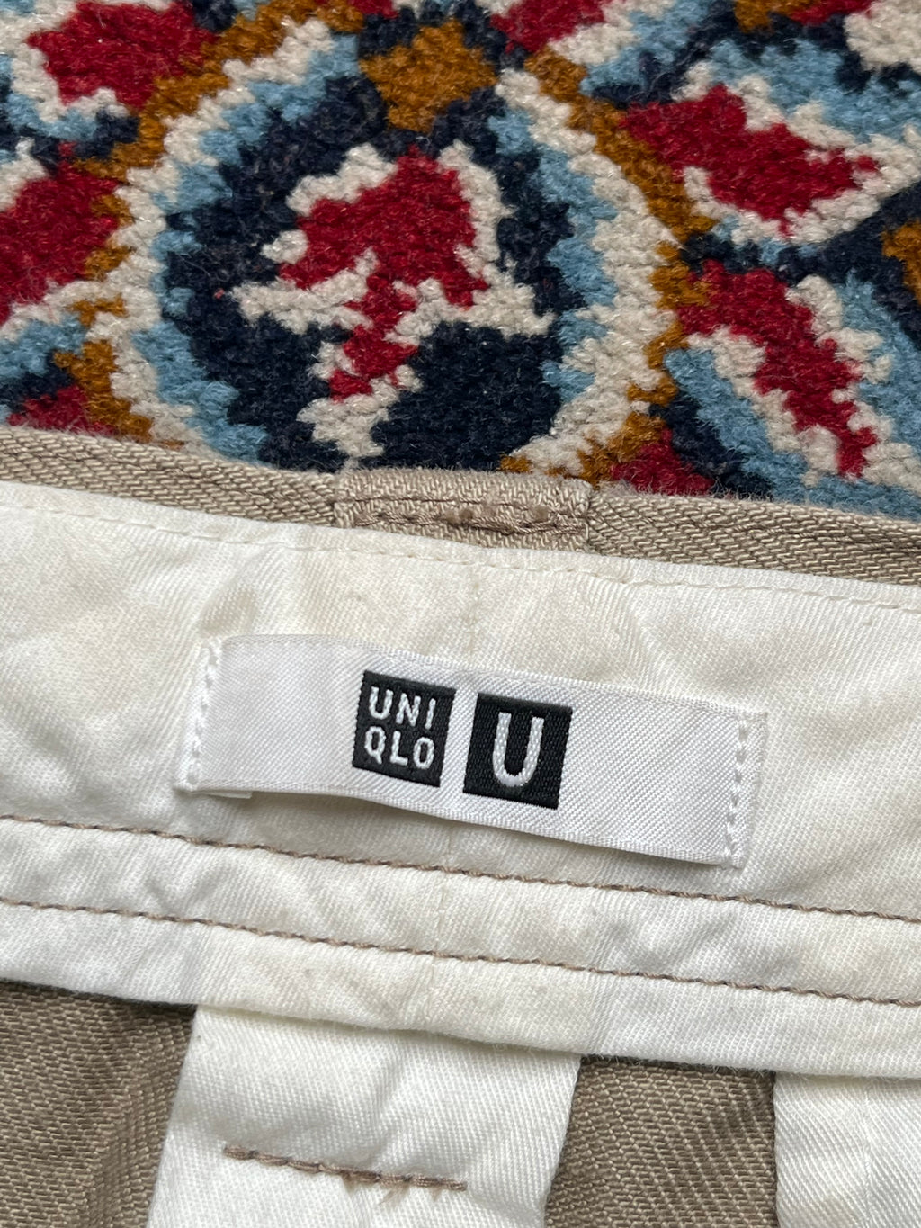Uniqlo U Christophe Lemaire Khaki Cotton Wide FIT Chino PANTS - 30