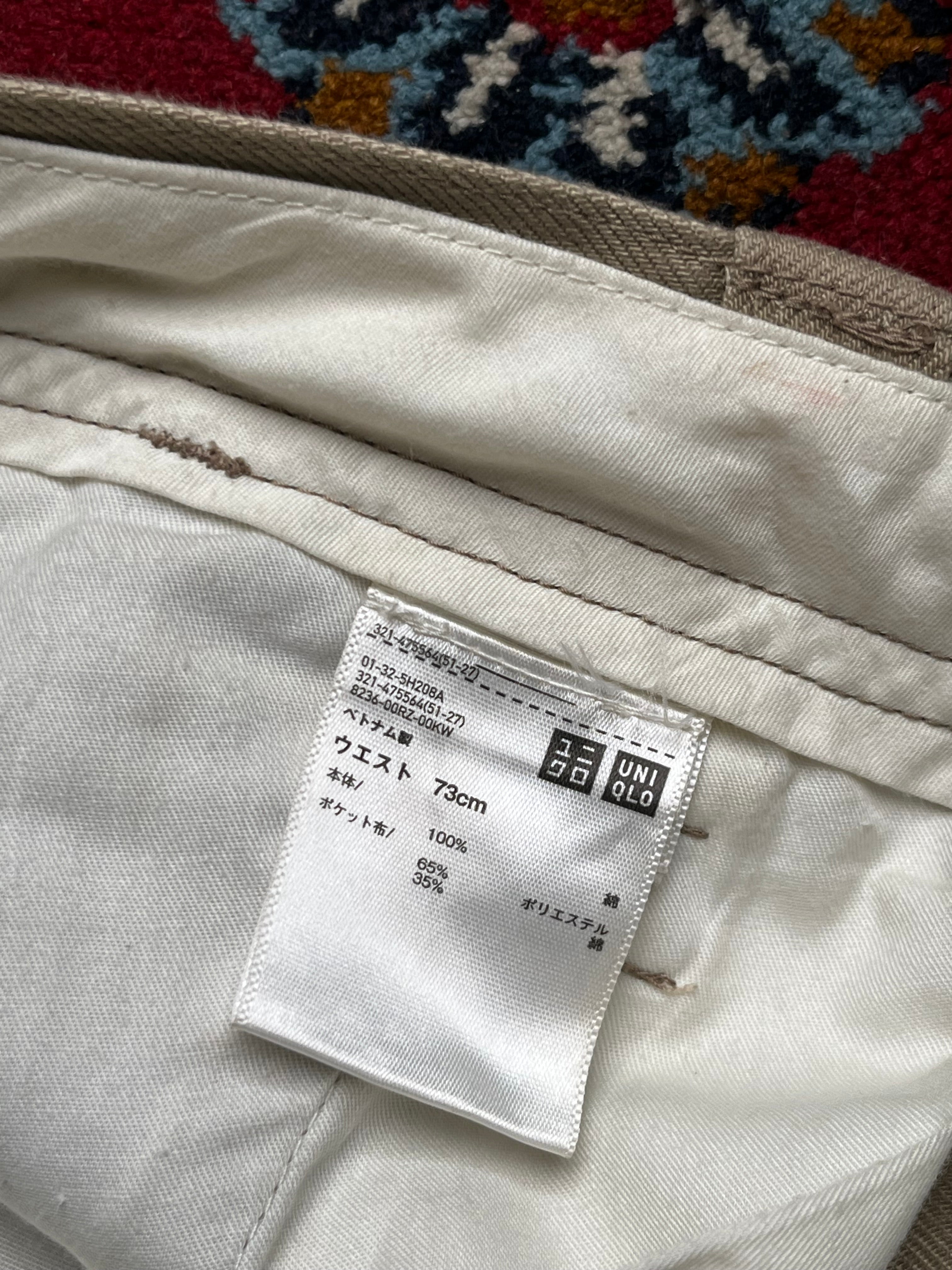 Uniqlo U Christophe Lemaire Khaki Cotton Wide FIT Chino PANTS - 30
