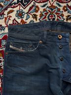 Diesel Industry Braddom Straight Slim FIT Distressed Dark WashED JEANS - 34