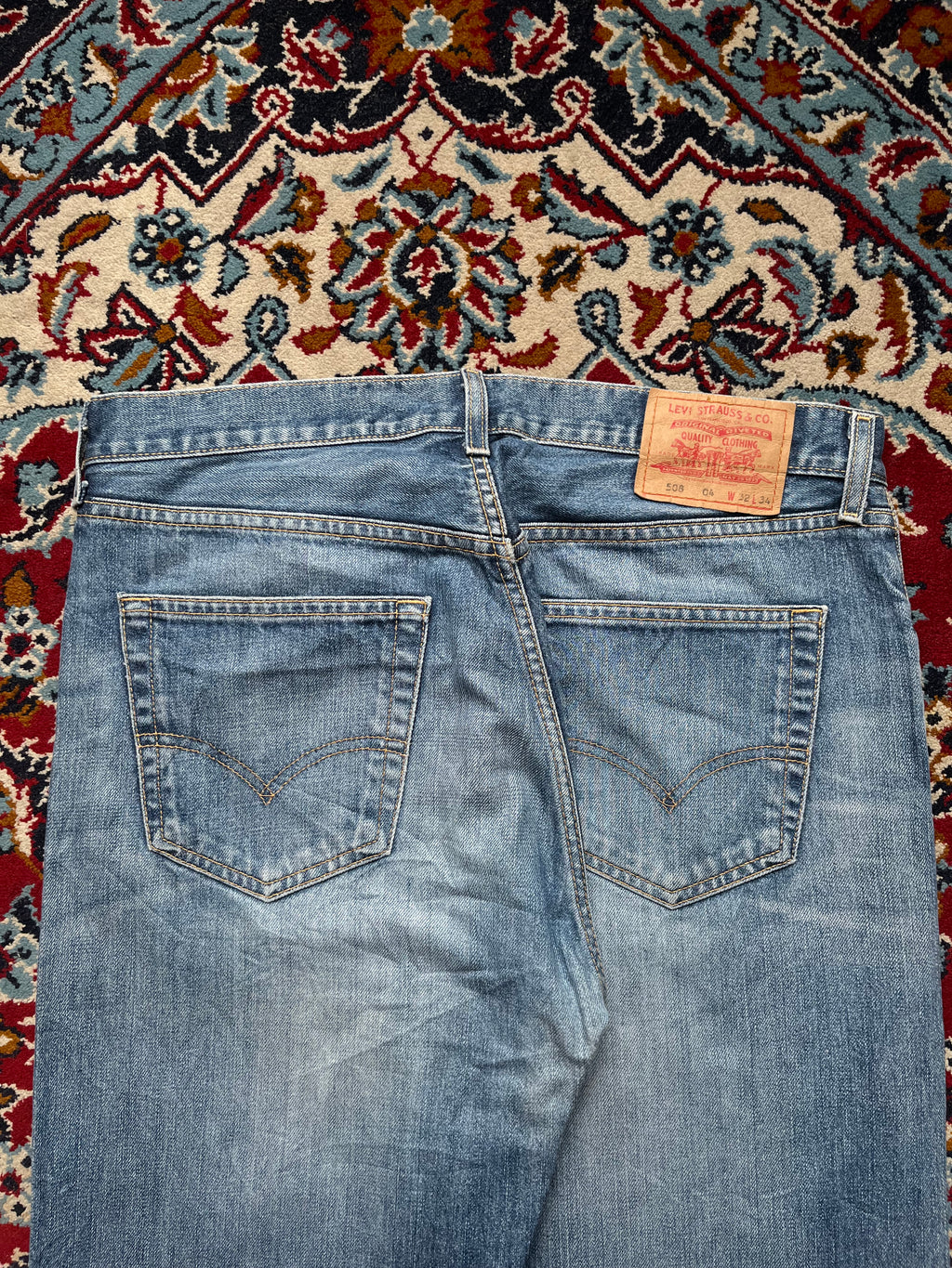 Vintage Levi's 508 Original STRAIGHT FIT Light WashED JEANS - 34