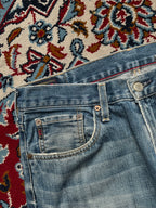 Vintage Abercrombie & Fitch Premium Denim Distressed Light WashED BOOTCUT JEANS - 32