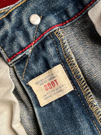Vintage Abercrombie & Fitch Premium Denim Distressed Light WashED BOOTCUT JEANS - 32