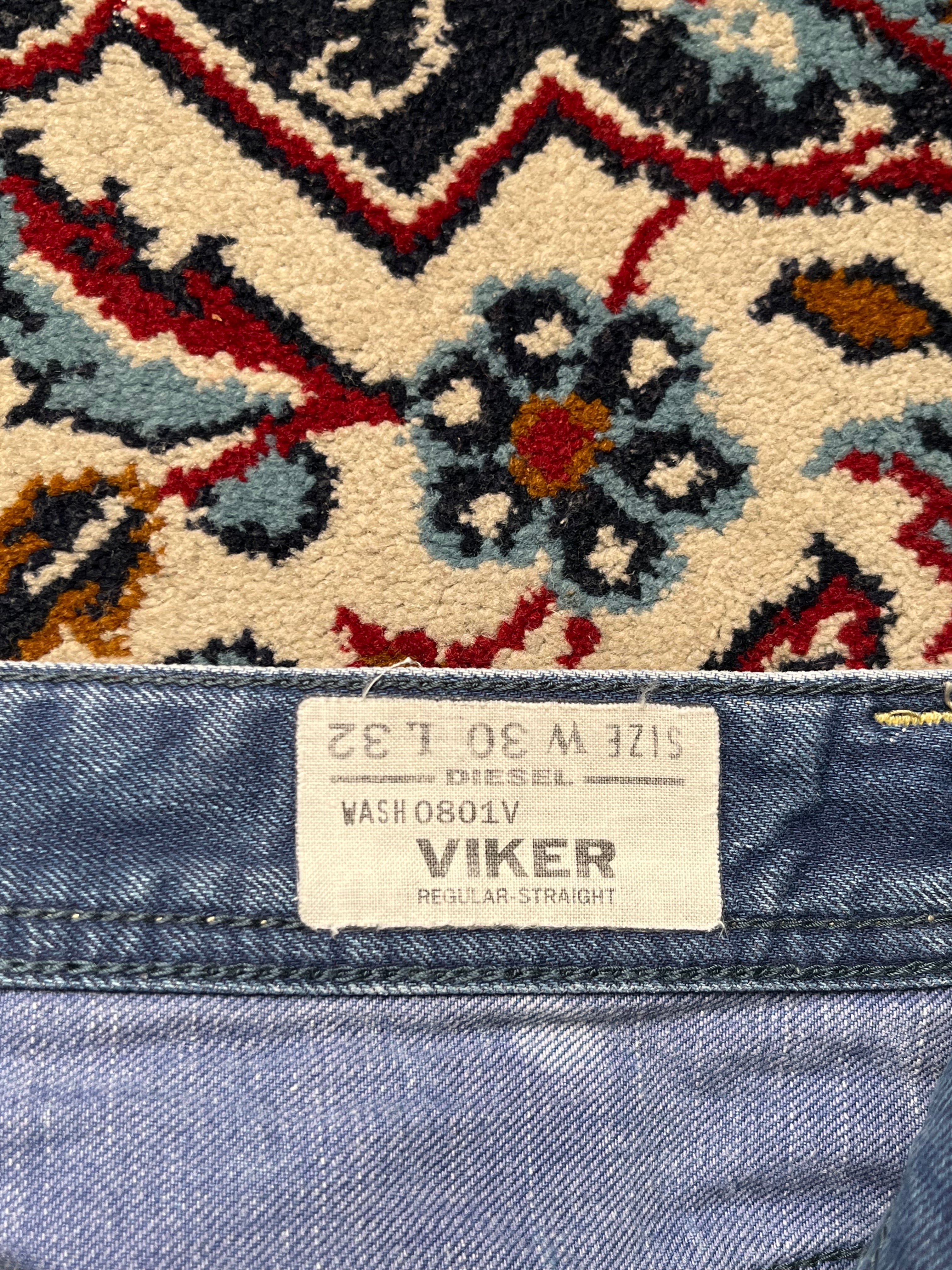 Diesel Viker BLUE WashED Straight FIT JEANS - 32