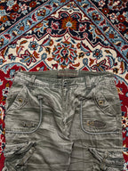 Vintage Dongganwangzi Multi Pocket Tactical Camo Grunge Cargo PANTS - 34