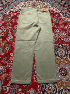 Vintage Lee RMR Olive Green Cotton Straight FIT Casual PANTS - 32