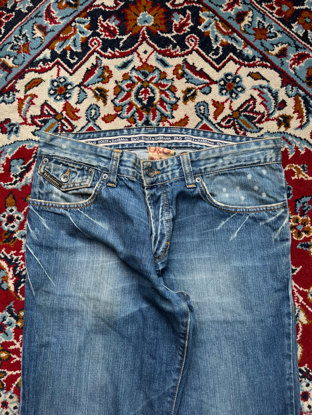 Vintage Dolce & Gabbana Straight FIT Distressed JEANS - 32