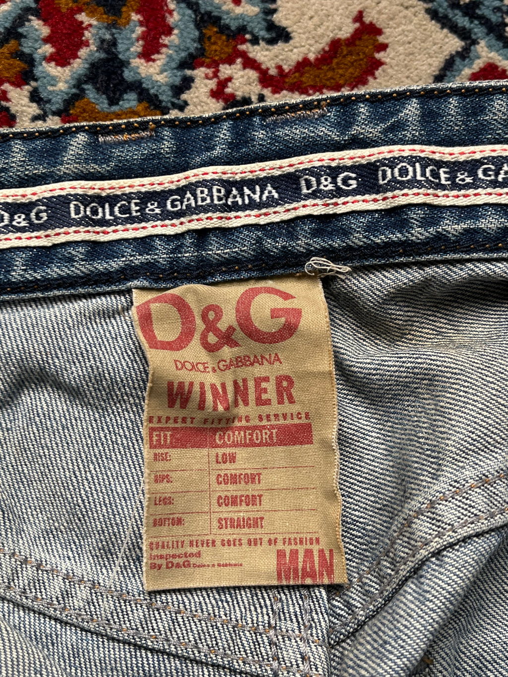 Vintage Dolce & Gabbana Straight FIT Distressed JEANS - 32