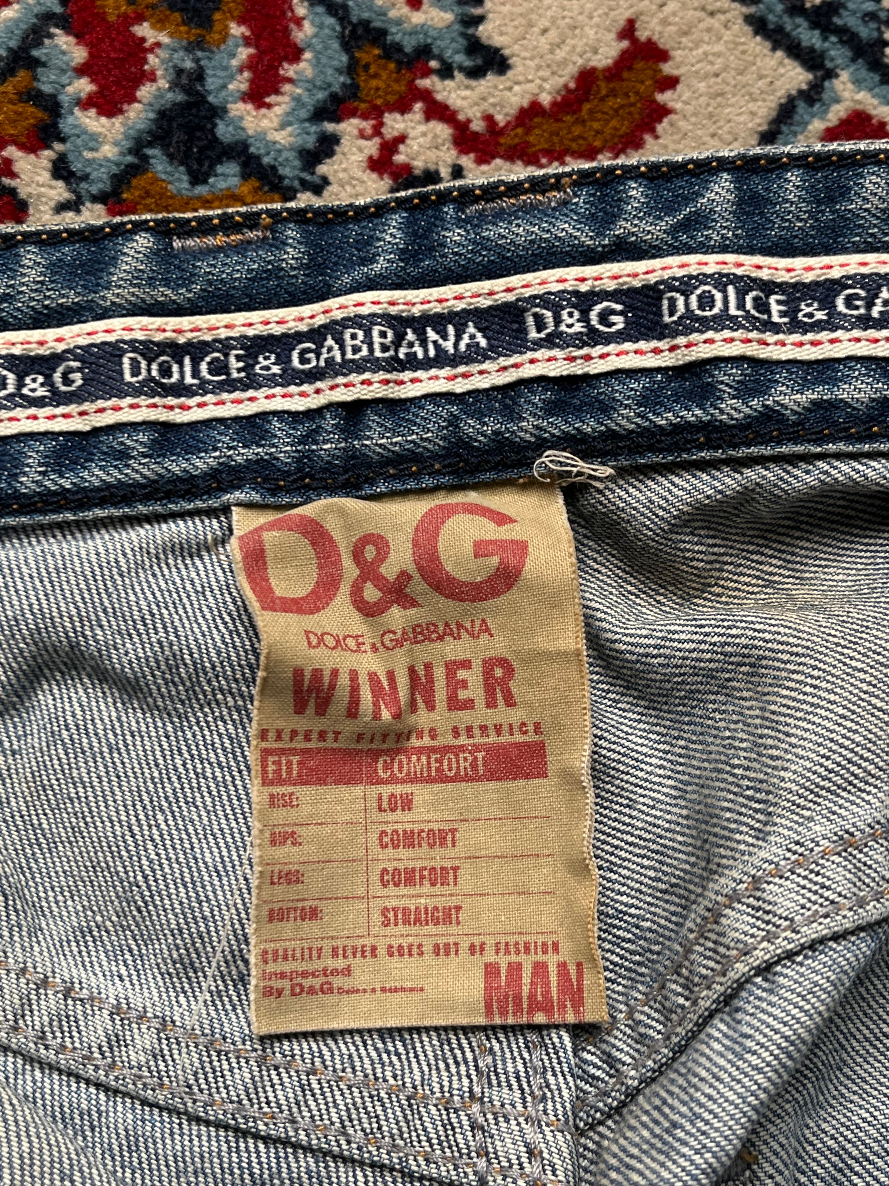 Vintage Dolce & Gabbana Straight FIT Distressed JEANS - 32
