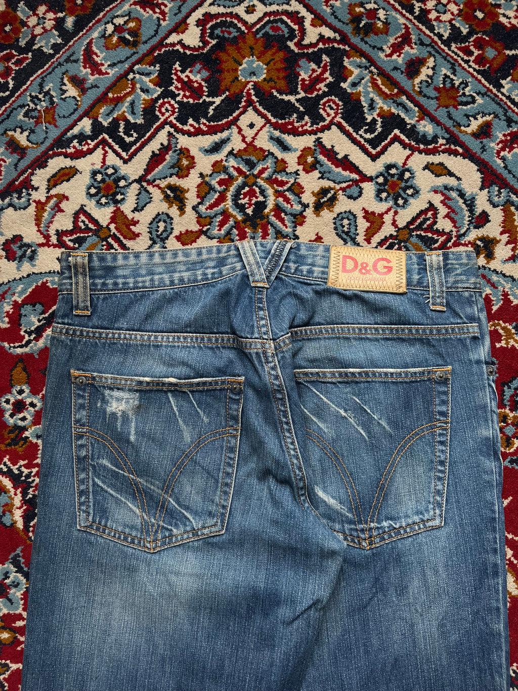 Vintage Dolce & Gabbana Straight FIT Distressed JEANS - 32