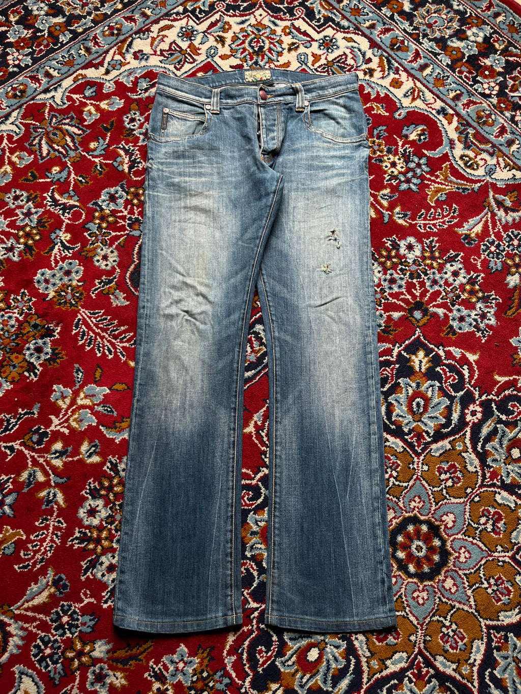 Armani Jeans Comfort Fabric Blue Straight BOOTCUT JEANS - 32