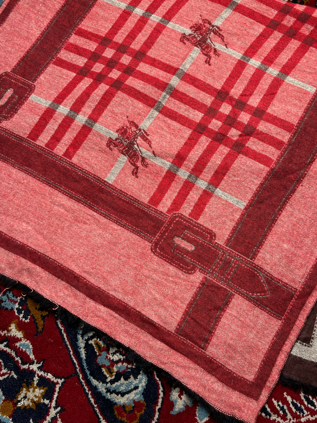 BURBERRY Vintage Nova Check Horseferry Belt Print Scarf
