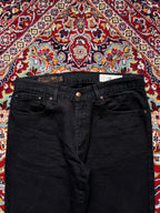 Marlboro Classics Yellowstone Black Cotton Flax Straight FIT JEANS  - 32