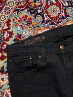 Marlboro Classics Yellowstone Black Cotton Flax Straight FIT JEANS  - 32