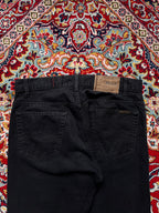 Marlboro Classics Yellowstone Black Cotton Flax Straight FIT JEANS  - 32