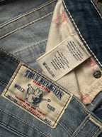 True Religion World Tour Slim Straight Blue Washed JEANS - 28