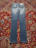 True Religion World Tour Slim Straight Blue Washed JEANS - 28