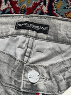 Vintage Dolce & Gabbana Gray Acid Wash Faded Straight FIT JEANS - 34