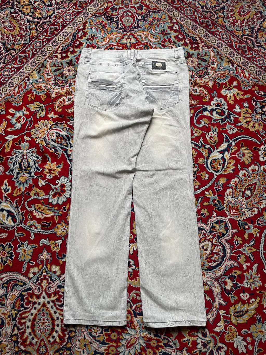 Vintage Dolce & Gabbana Gray Acid Wash Faded Straight FIT JEANS - 34