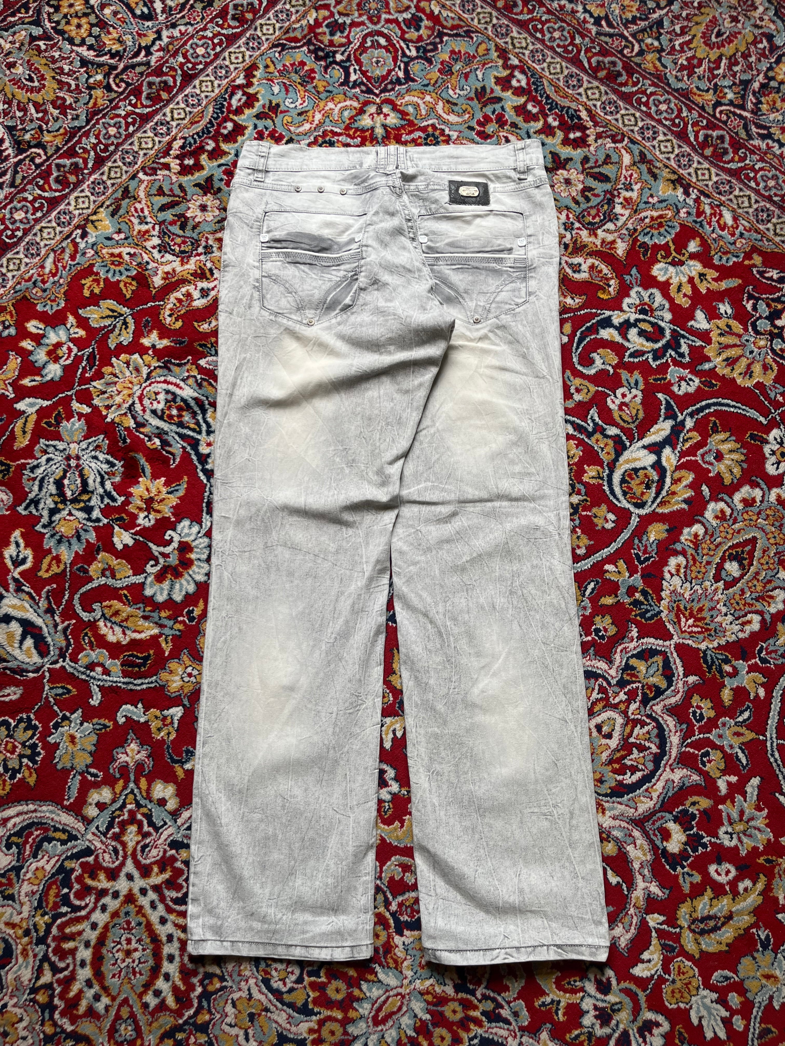 Vintage Dolce & Gabbana Gray Acid Wash Faded Straight FIT JEANS - 34