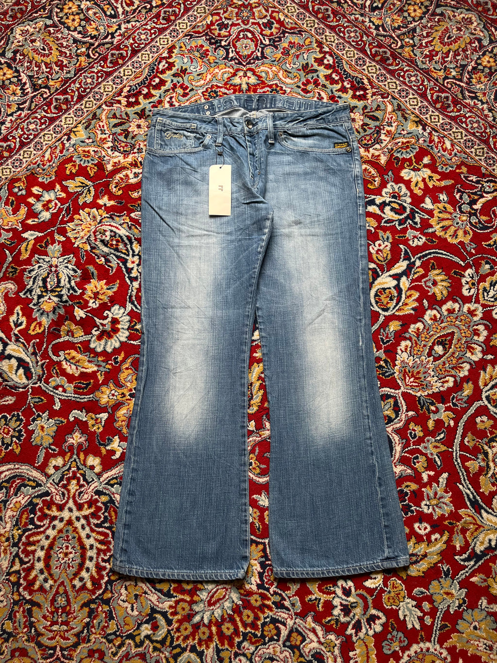 G-Star Raw 3301 Blue Faded Bootcut JEANS - 36