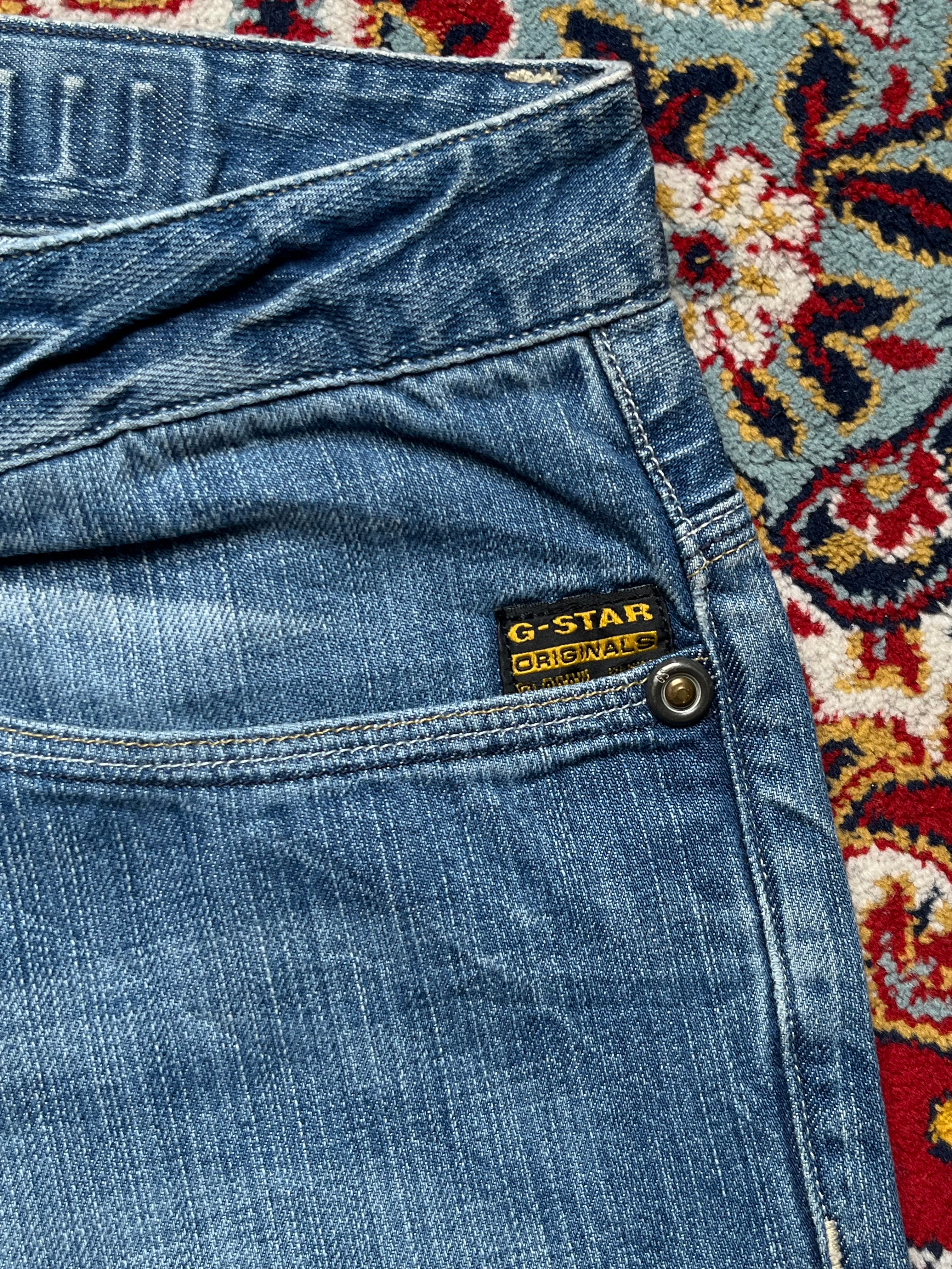 G-Star Raw 3301 Blue Faded Bootcut JEANS - 36
