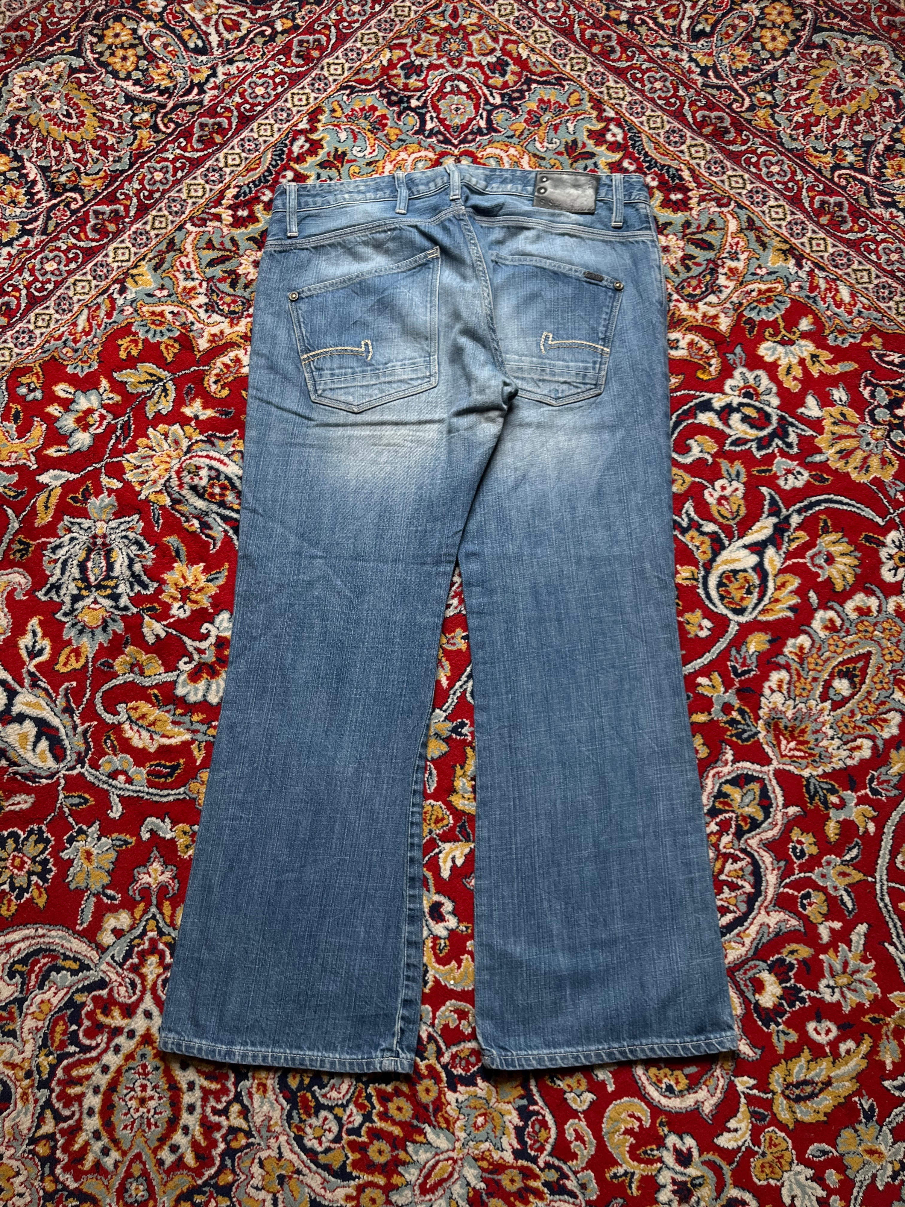 G-Star Raw 3301 Blue Faded Bootcut JEANS - 36