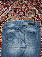G-Star Raw 3301 Blue Faded Bootcut JEANS - 36