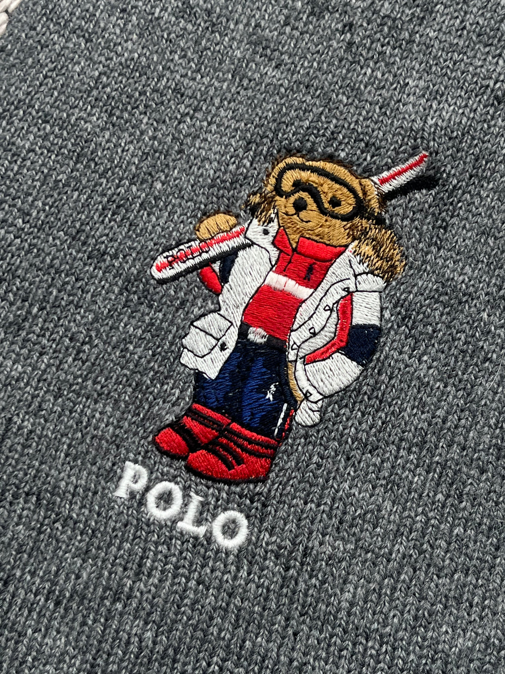 Polo Ralph Lauren Ski Bear Embroidered Knit Muffler