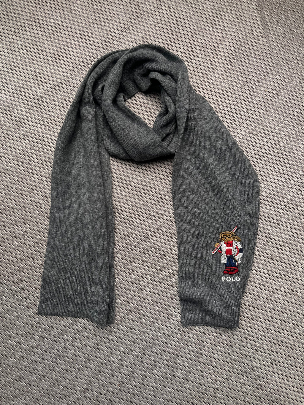 Polo Ralph Lauren Ski Bear Embroidered Knit Muffler