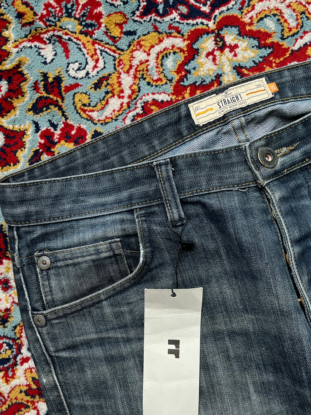 Next Straight FIT Blue WashED JEANS - 32