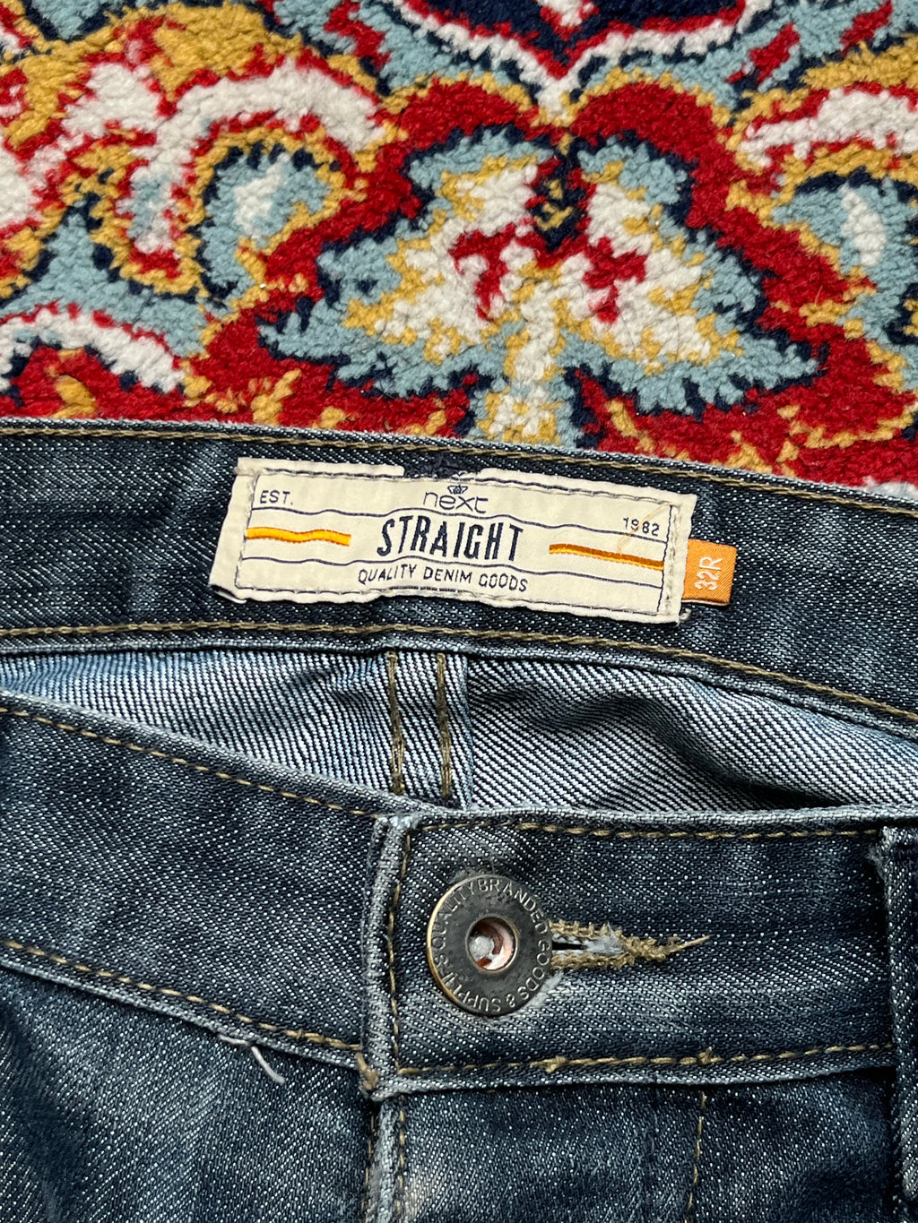 Next Straight FIT Blue WashED JEANS - 32