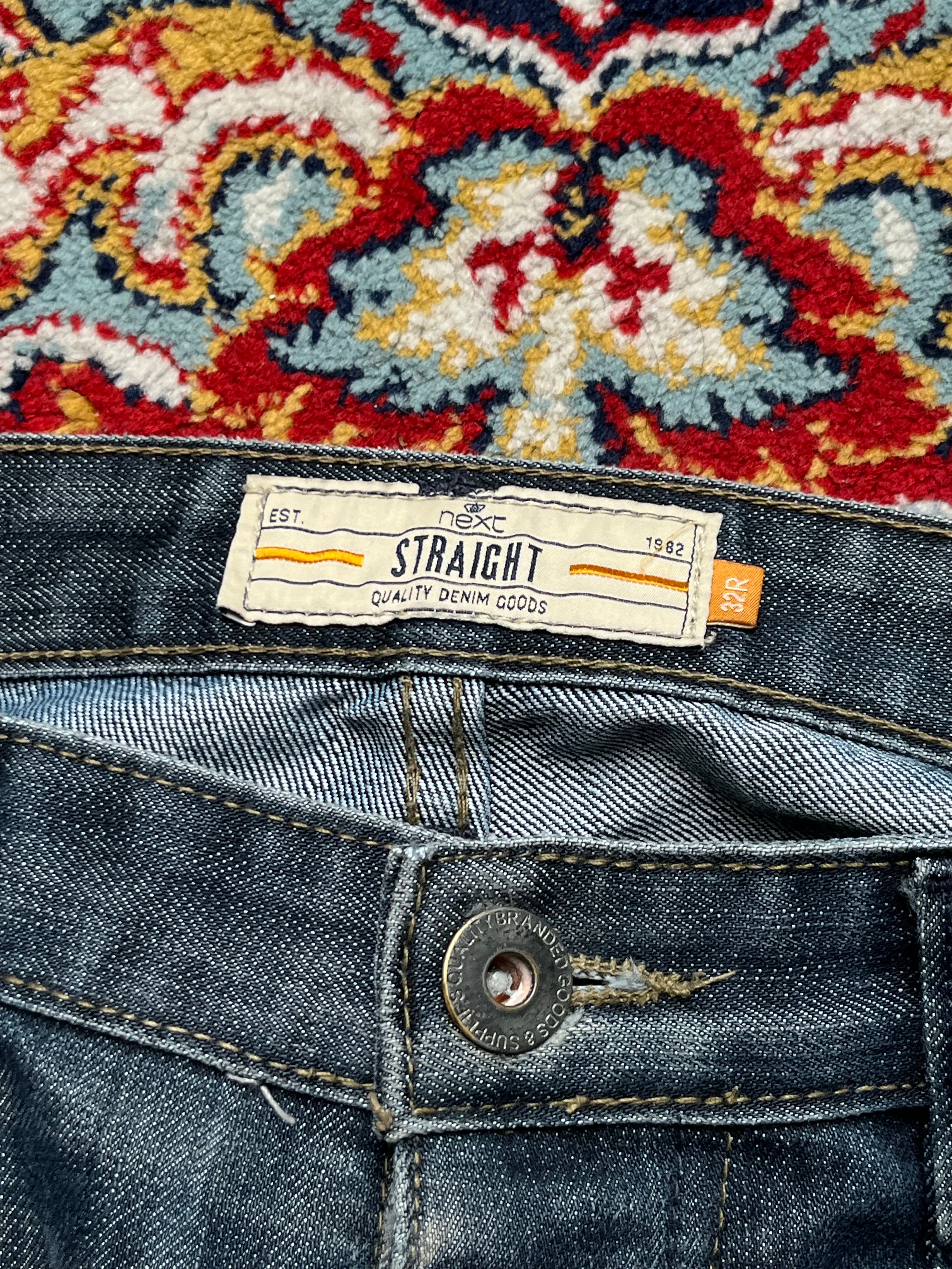 Next Straight FIT Blue WashED JEANS - 32