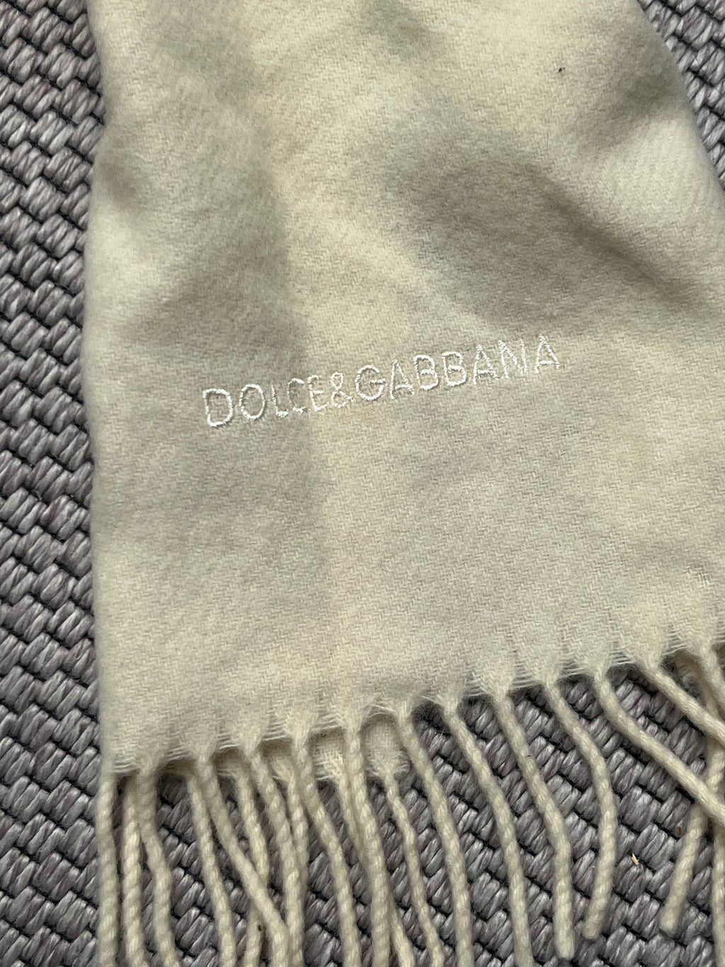 Dolce & Gabbana Cravatte Wool Embroidered Scarf