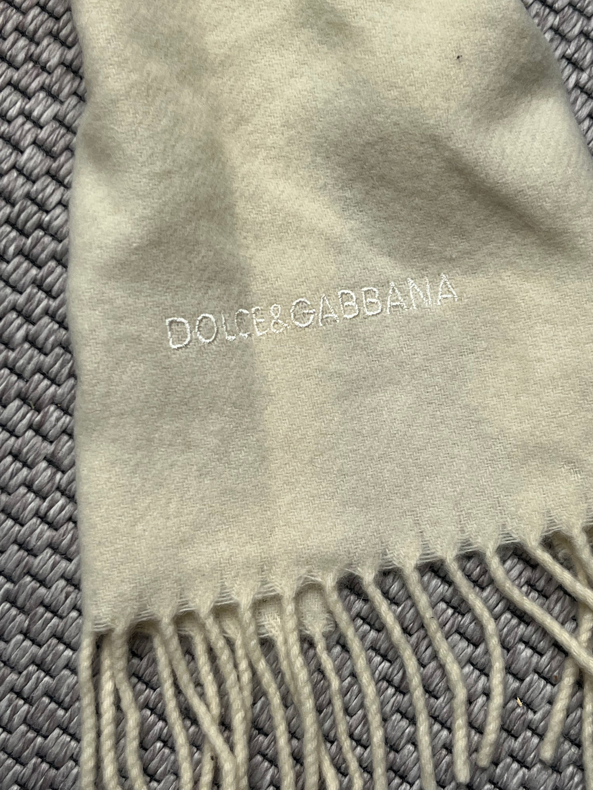 Dolce & Gabbana Cravatte Wool Embroidered Scarf