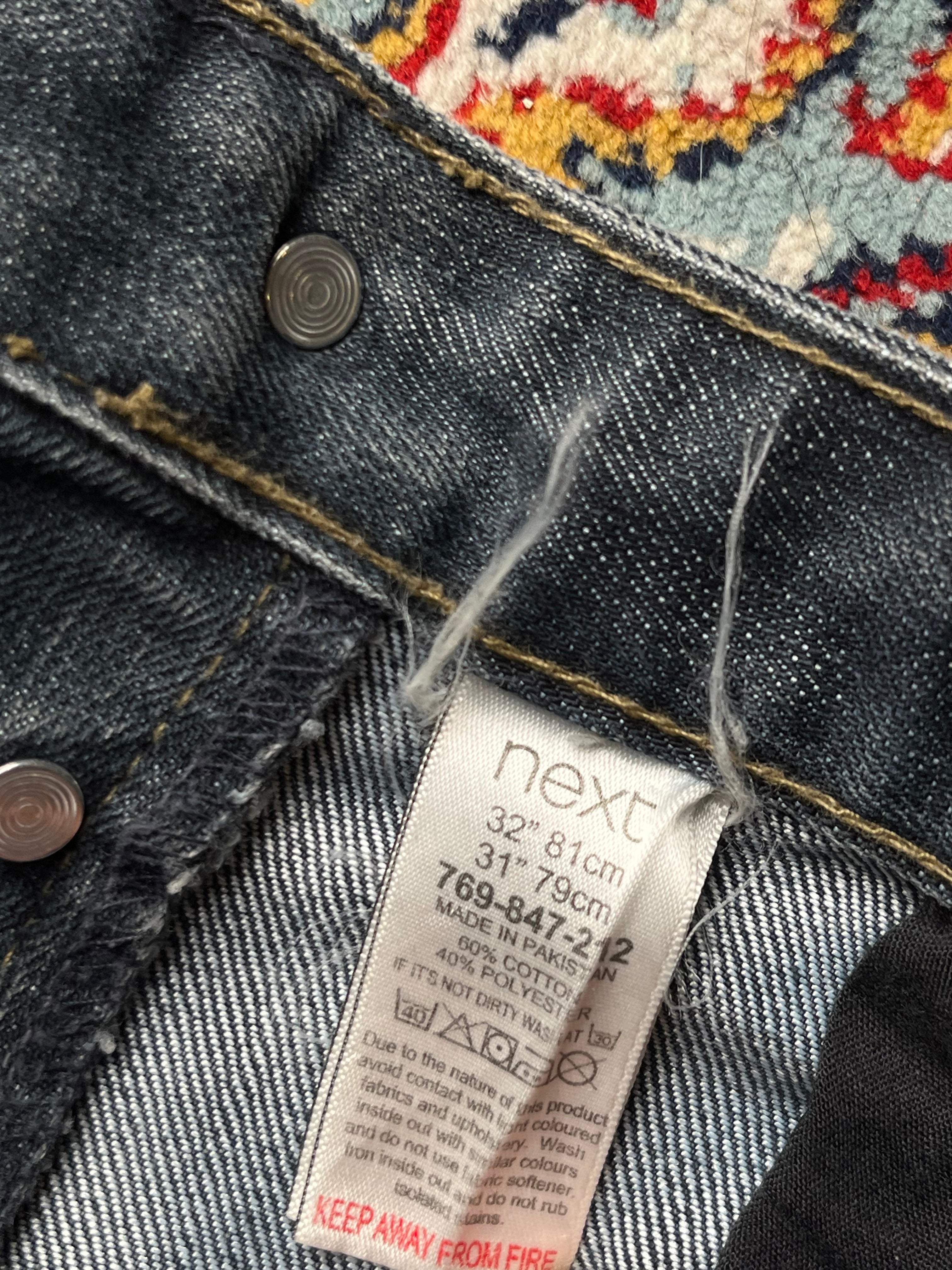 Next Straight FIT Blue WashED JEANS - 32